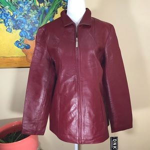 DNK =Classic= Red Leather Jacket